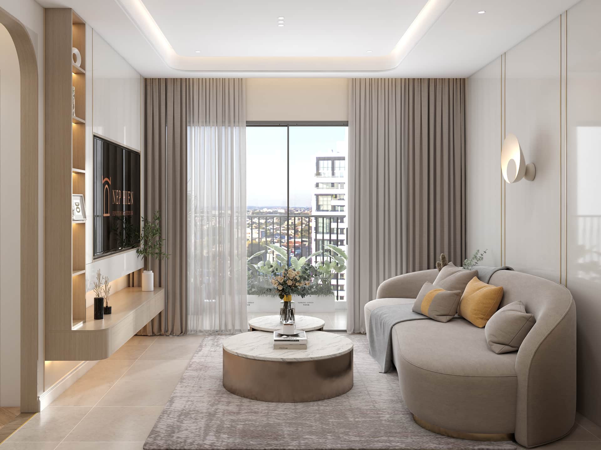 Căn hộ luxury 2PN — góc thư giãn