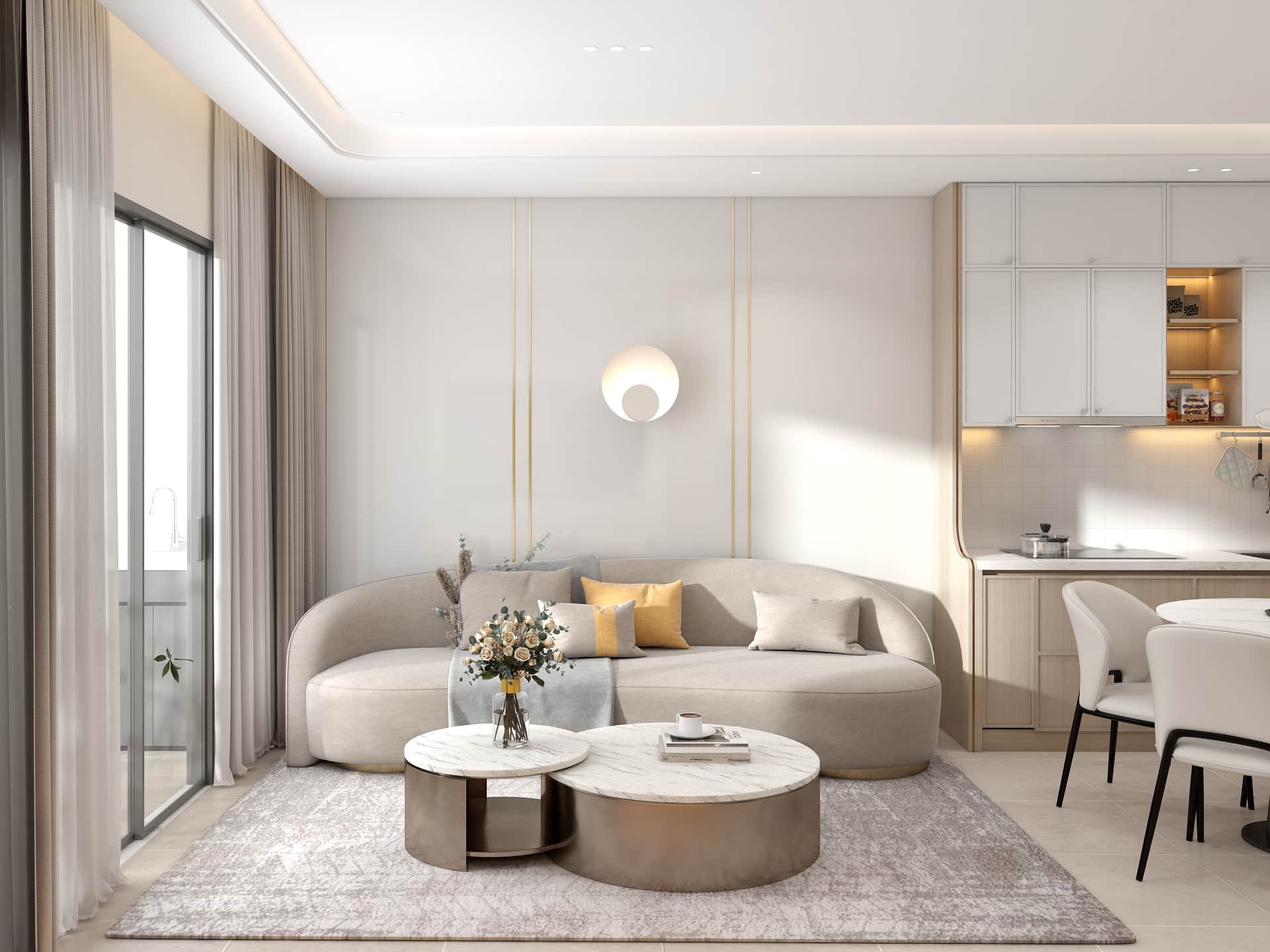 Căn hộ luxury 2PN — toàn cảnh nội thất