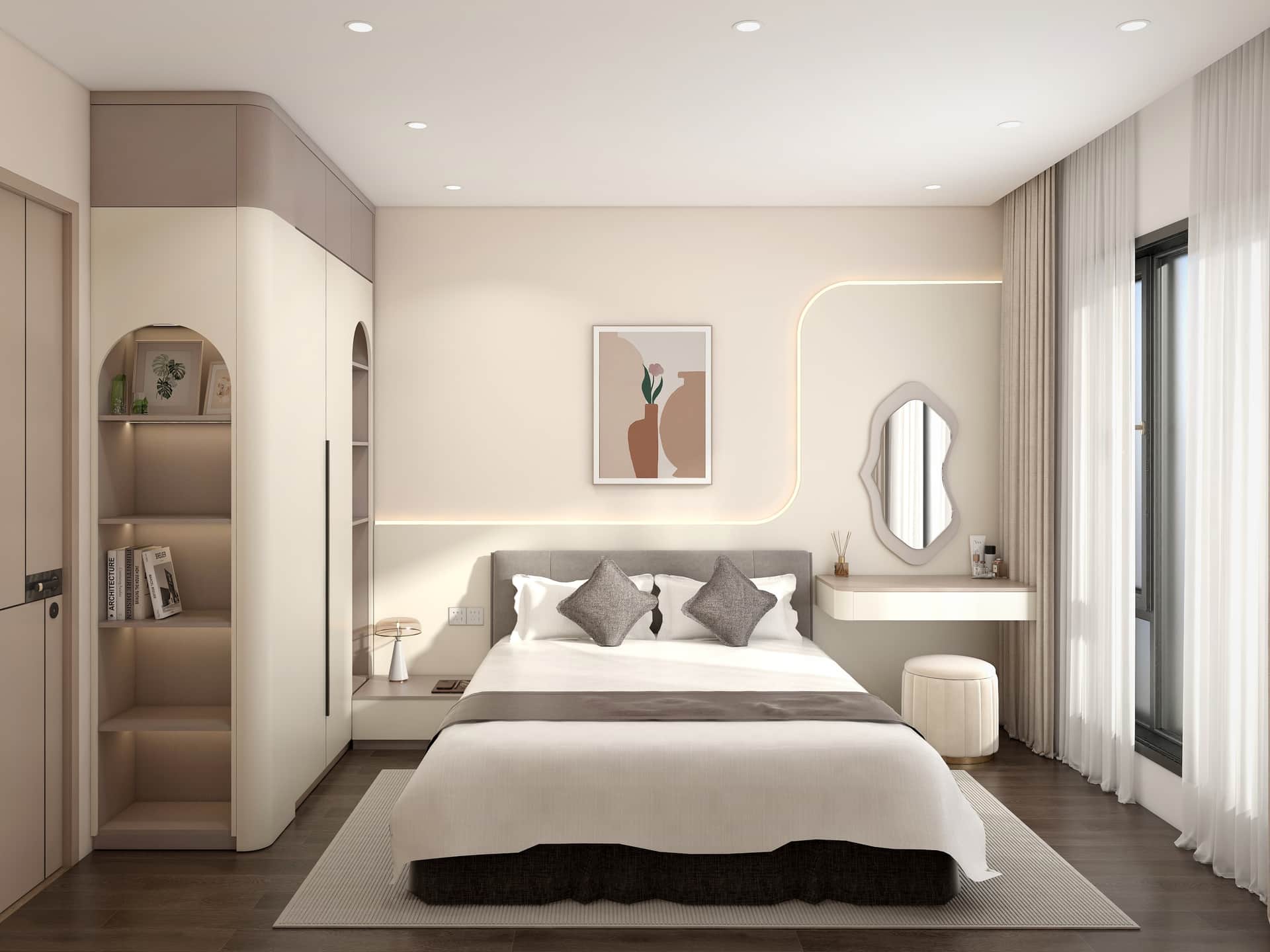 Căn A1 — không gian phòng ngủ concept 3D